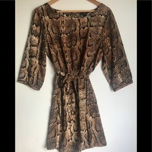 H&M Animal Print Mini Dress /Size 14.